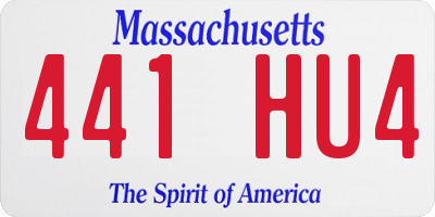 MA license plate 441HU4