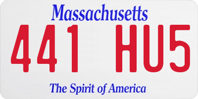MA license plate 441HU5