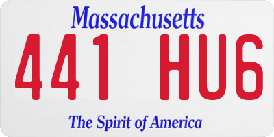 MA license plate 441HU6