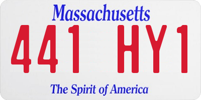MA license plate 441HY1