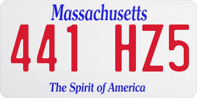 MA license plate 441HZ5