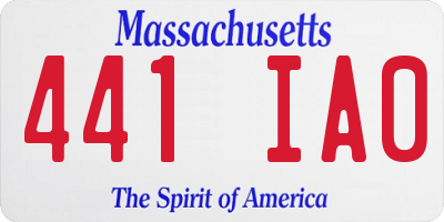 MA license plate 441IA0