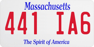 MA license plate 441IA6