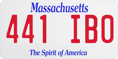 MA license plate 441IB0