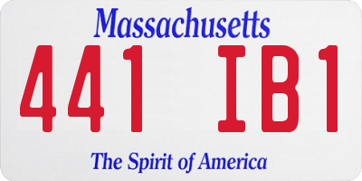 MA license plate 441IB1