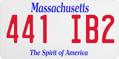 MA license plate 441IB2