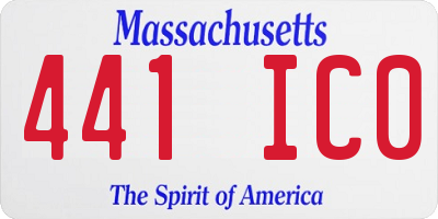 MA license plate 441IC0