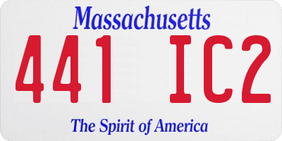 MA license plate 441IC2
