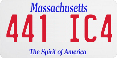 MA license plate 441IC4