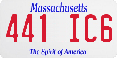 MA license plate 441IC6