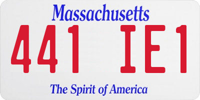 MA license plate 441IE1
