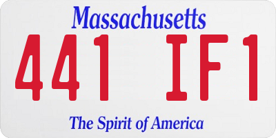 MA license plate 441IF1