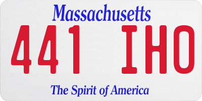 MA license plate 441IH0