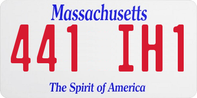MA license plate 441IH1