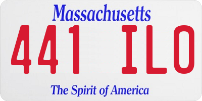 MA license plate 441IL0