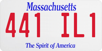 MA license plate 441IL1