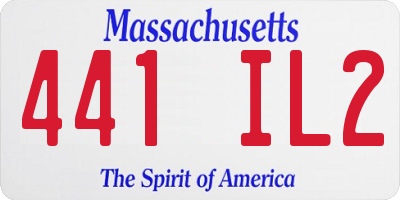 MA license plate 441IL2