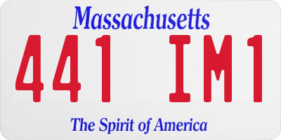 MA license plate 441IM1