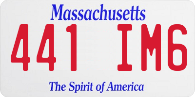 MA license plate 441IM6