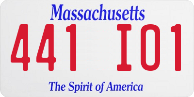 MA license plate 441IO1