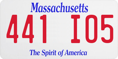 MA license plate 441IO5