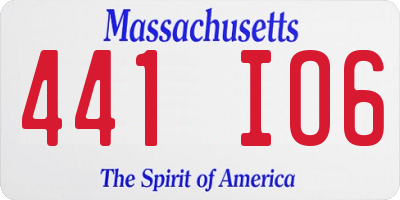 MA license plate 441IO6