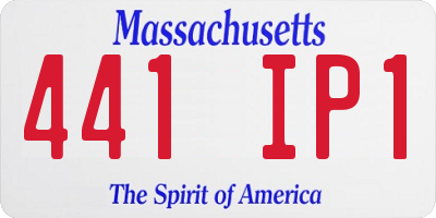 MA license plate 441IP1