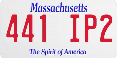 MA license plate 441IP2