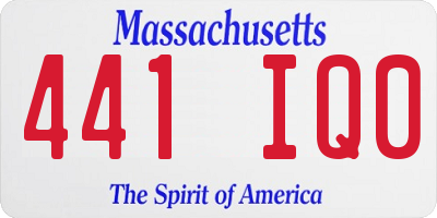 MA license plate 441IQ0