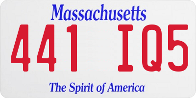 MA license plate 441IQ5