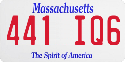 MA license plate 441IQ6