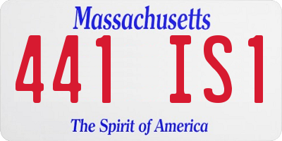 MA license plate 441IS1