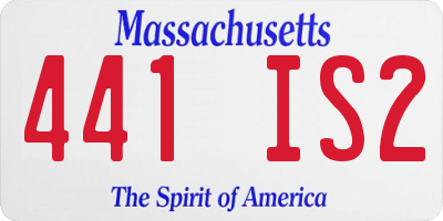 MA license plate 441IS2
