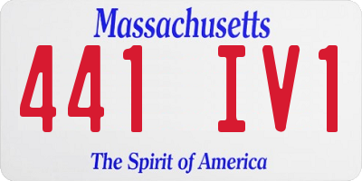 MA license plate 441IV1