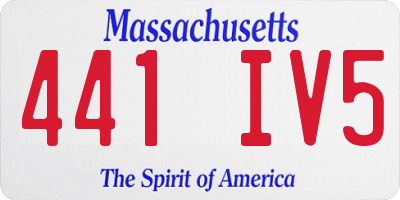 MA license plate 441IV5
