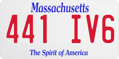 MA license plate 441IV6