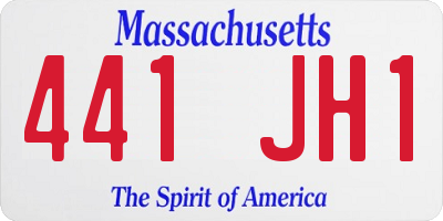 MA license plate 441JH1