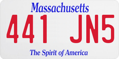 MA license plate 441JN5