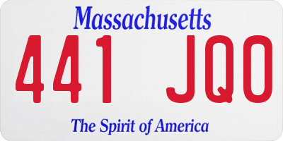MA license plate 441JQ0