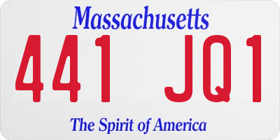 MA license plate 441JQ1
