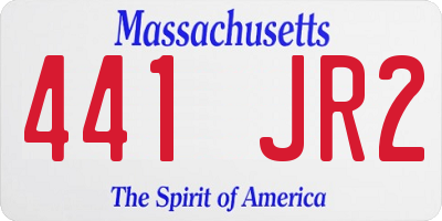 MA license plate 441JR2
