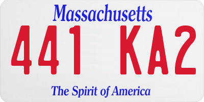 MA license plate 441KA2