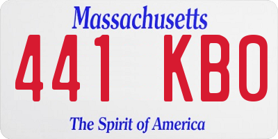 MA license plate 441KB0