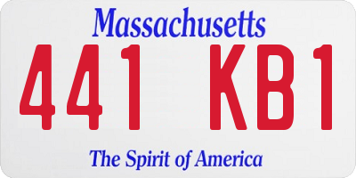 MA license plate 441KB1