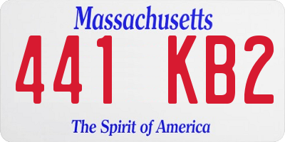 MA license plate 441KB2