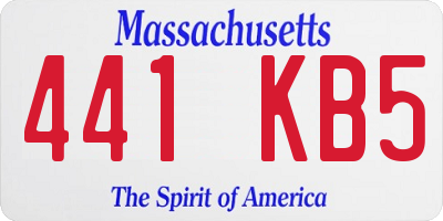 MA license plate 441KB5