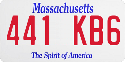 MA license plate 441KB6