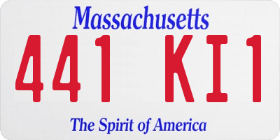 MA license plate 441KI1