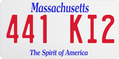 MA license plate 441KI2