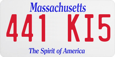 MA license plate 441KI5